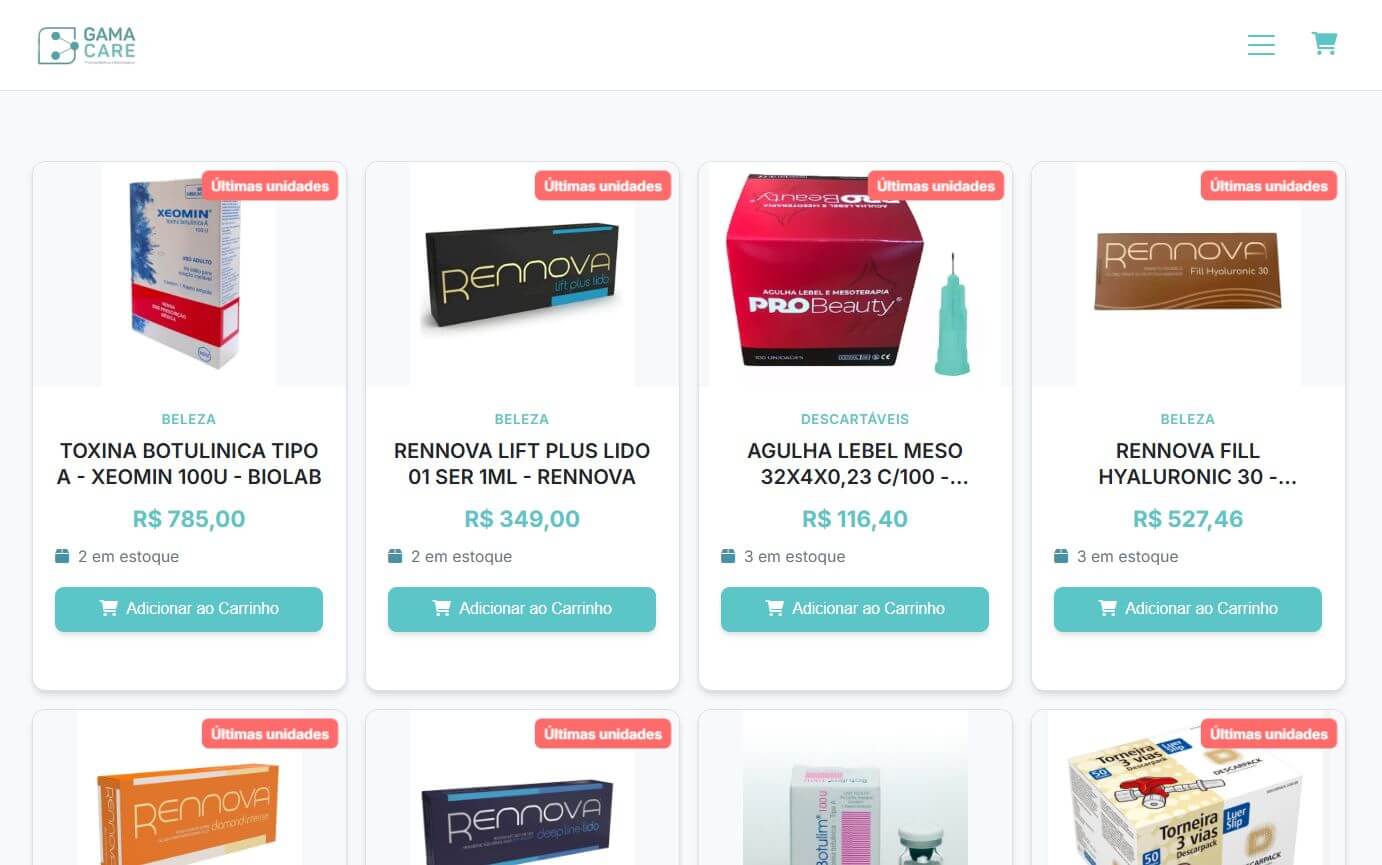 Gamacare — e-commerce